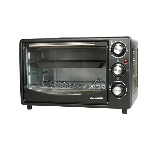 Zenpure 25 Litre OTG Oven for Baking, Grilling, Toasting, 1400W, Transparent Glass Door, Pizza Tray, Auto-Off Buzzer Timer, 1 Year Warranty